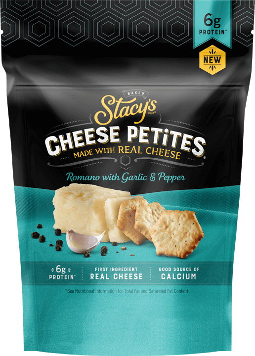 Bag of Stacy's® Cheese Petites® Romano with Garlic and Pepper